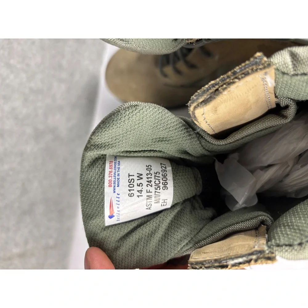 Belleville 610ST‎ Steel Toe Tactical Military Boots 14.5 W Coyote Brown USAF